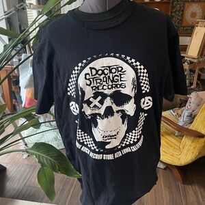 Doctor Strange Records Black T-Shirt by Gildan size L